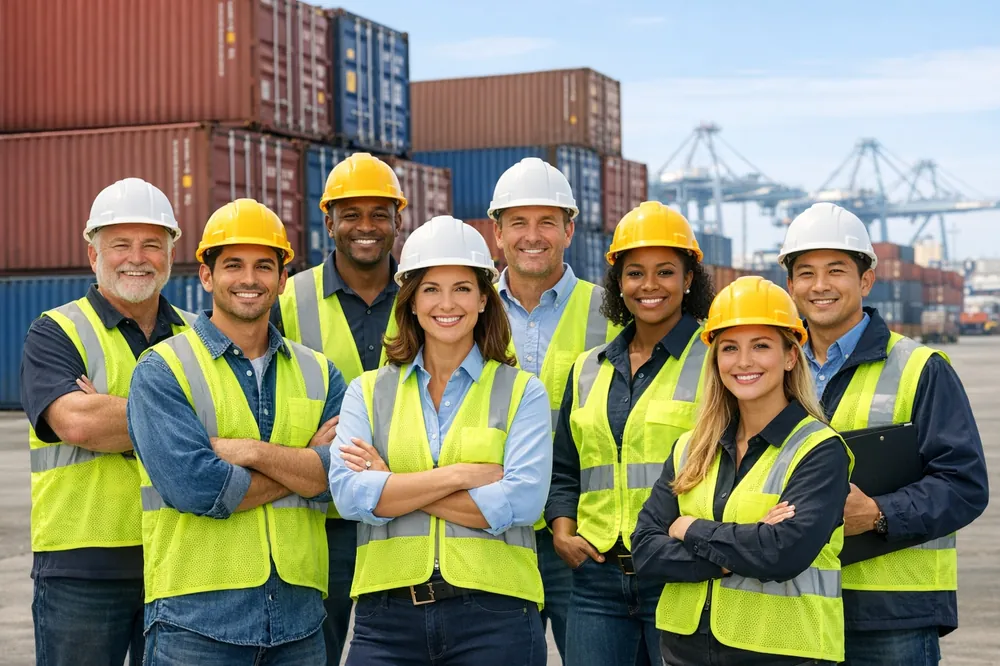 Maritime Container Services team at Medley, FL facility